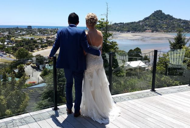 Couple on wedding day